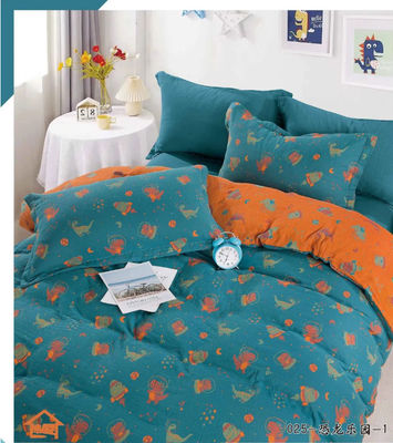رنگ کامل پنبه بافتن تخت خواب مجموعه پوشه پوشه پارچه Jacquard اندازه سفارشی