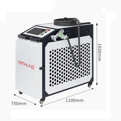 ماشین تمیز کردن با لیزر با سرعت بالا 1500W 2000W خنک کننده هوا مواد ضد زنگ فلز زنگ روغن اکسیداسیون لایه حذف