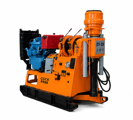 XDEM Chongtan XY-2B Spindle Type Core Drilling Rig 530m ماشین حفاری اکتشافات زمین شناسی Max 300mm سوراخ آب خوب خمیر میکرو استیل حفاری Rig با دیزل و برق دوگانه قدرت