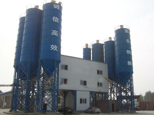 کارخانه مخلوط کردن بتن 150m3 / H ، کارخانه بتن دسته ای مرطوب 200kW